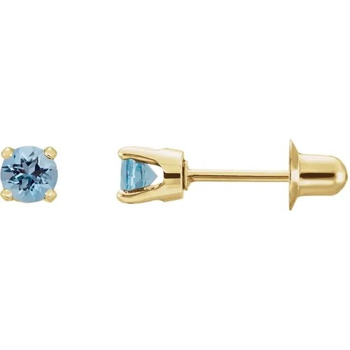 Jadiamonds 3mm aquamarine stud - 3mm,