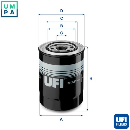 Oil filter 237 for - filter, 23.237.00