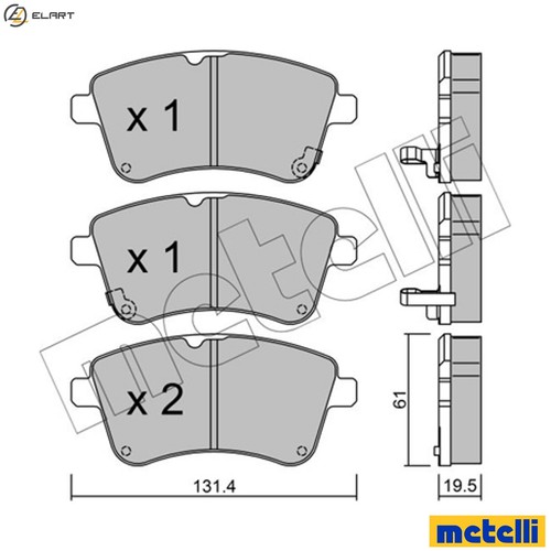 Brake pad set disc - brake,