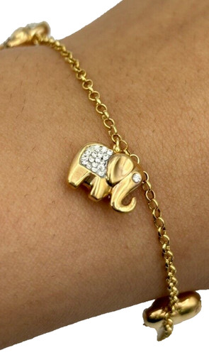 14k gold elephant - 14k, charm