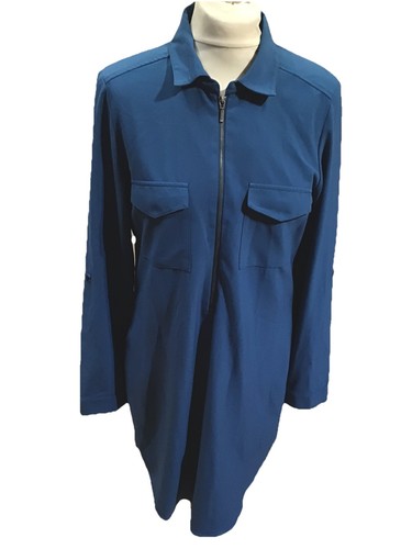 Justfab blue front zip - blue,