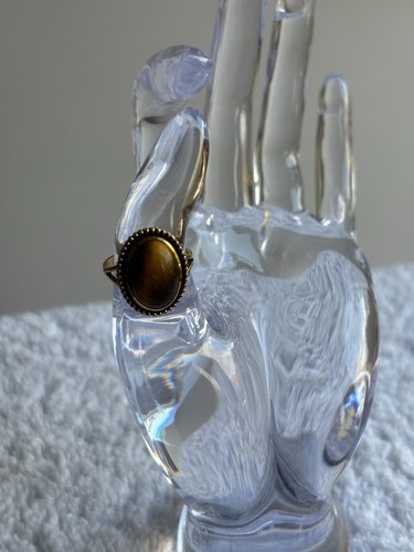 Rare tiger eye 10k gold - ,