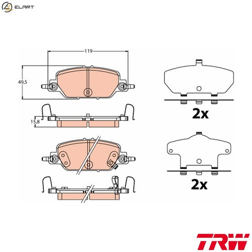 Brake pad set disc - pad,